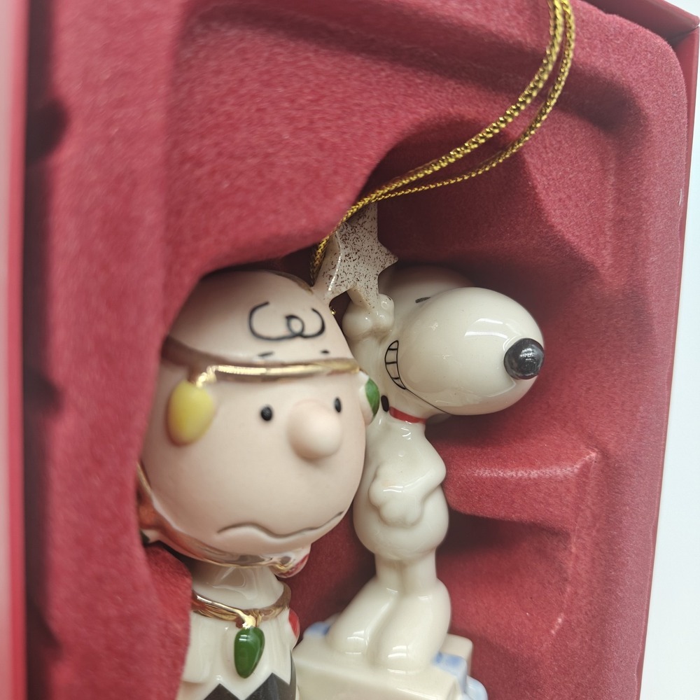 Lenox Peanuts You're a Christmas Tree Charlie Brown Snoopy Ornament 4 in 897221 - Picture 4 of 7